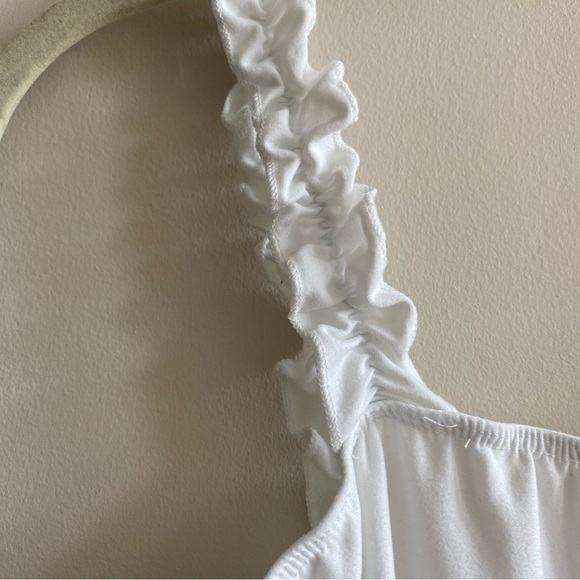 Pink lily ruffle tank top body suit - Picture 3 of 6